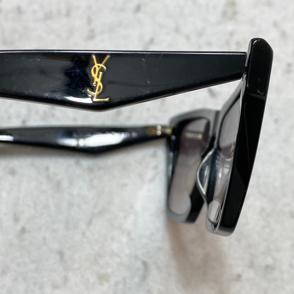 Saint Laurent SL M103 Sunglasses Womens OS Black YSL Logo Cat Eye TOYBT94800 - Picture 4 of 16
